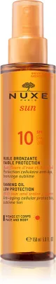 Nuxe Sun Tanning Sun Oil - Масло для загара для лица и тела SPF 10, 150 мл