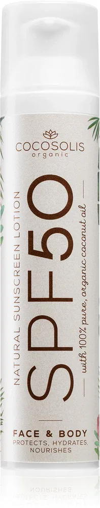 COCOSOLIS Natural Sunscreen Lotion - Защитный крем для загара SPF 50, 100 мл