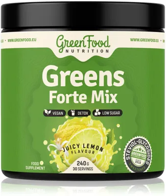 GreenFood Nutrition Greens Forte Mix - Порошок для детоксикации организма и поддержки иммунитета, 240 г
