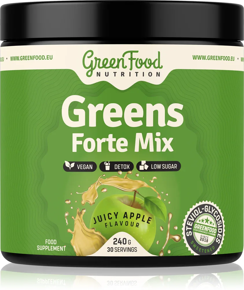 GreenFood Nutrition Greens Forte Mix - Порошок для детоксикации организма и поддержки иммунитета, 240 г