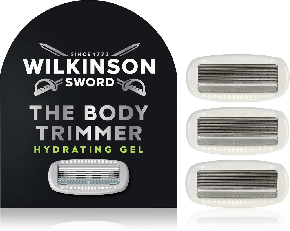 Сменная головка Wilkinson Sword Hydro Trim and Shave Skin Protection For Body and Balls для бритья тела и интимных зон, совместима с рукояткой Hydro, 3 шт