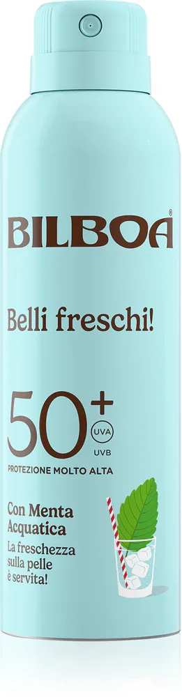 Bilboa Belli Freschi - Спрей для загара с мятой SPF 50+, 150 мл