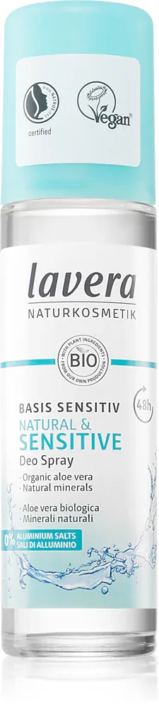 Lavera Basis Sensitiv - Дезодорант с атомайзером на 48 часов, 75 мл