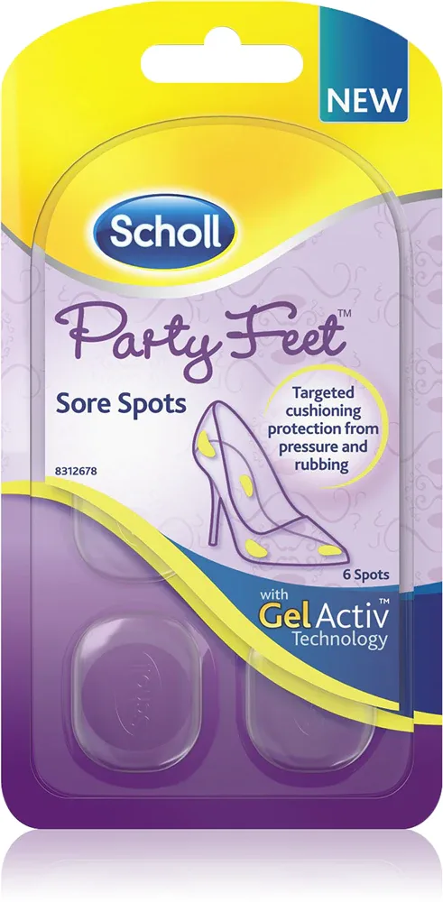 Scholl GelActiv Party Feet - Подушки для чувствительных участков стоп, 6 шт