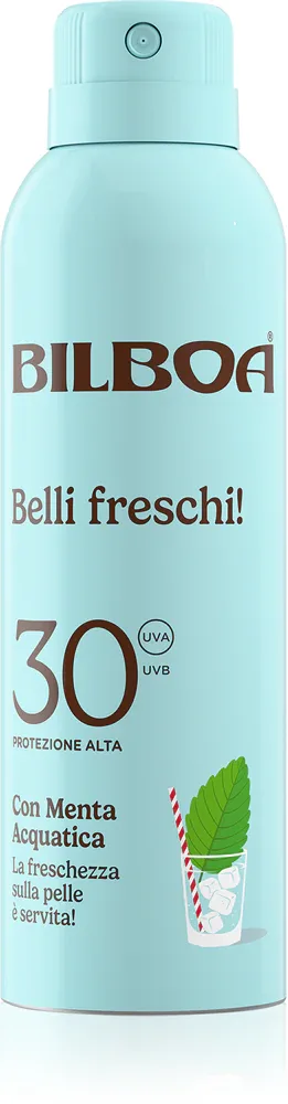 Bilboa Belli Freschi - Спрей для загара с мятой SPF 30, 150 мл
