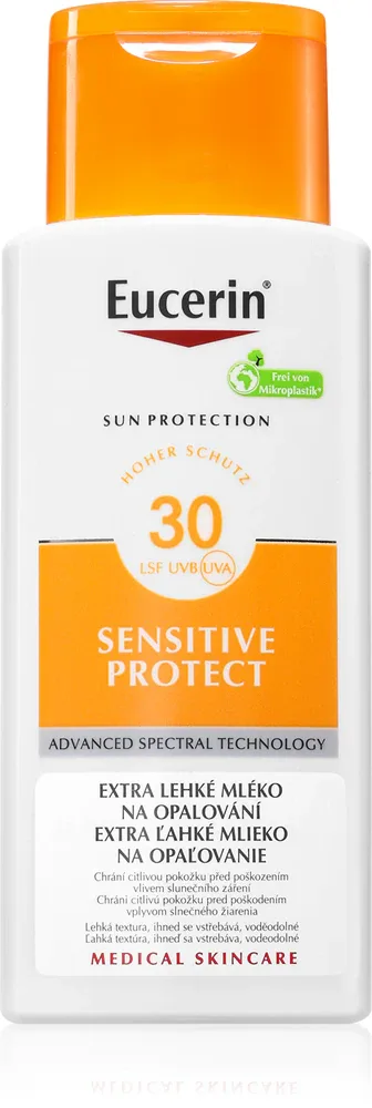 Eucerin Sun Sensitive Protect - легкое молочко для загара SPF 30, 150 мл
