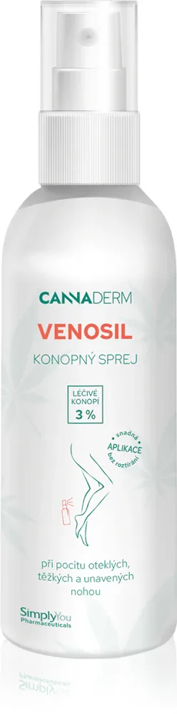 Cannaderm Venosil cannabis spray - Спрей для ног с активным конопляным, 150 мл