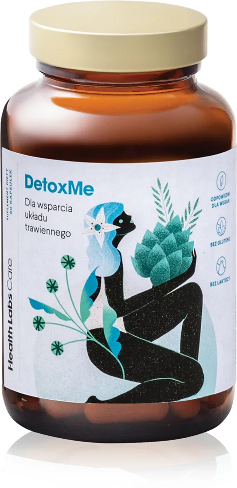 Пищевая добавка Health Labs Care DetoxMe для поддержки печени и пищеварения, 90 капсул