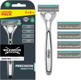 Wilkinson Sword Quattro Titanium Sensitive - Бритва + сменные лезвия 4 шт — фото 2