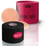 CureTape Boob Tape - Самоклеящийся бюстгальтерный скотч, оттенок Black — фото 1