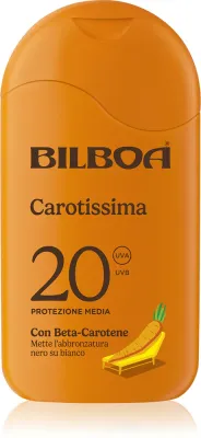 Bilboa Carotissima Crema - Молочко для загара с бета-каротином SPF20, 200 мл