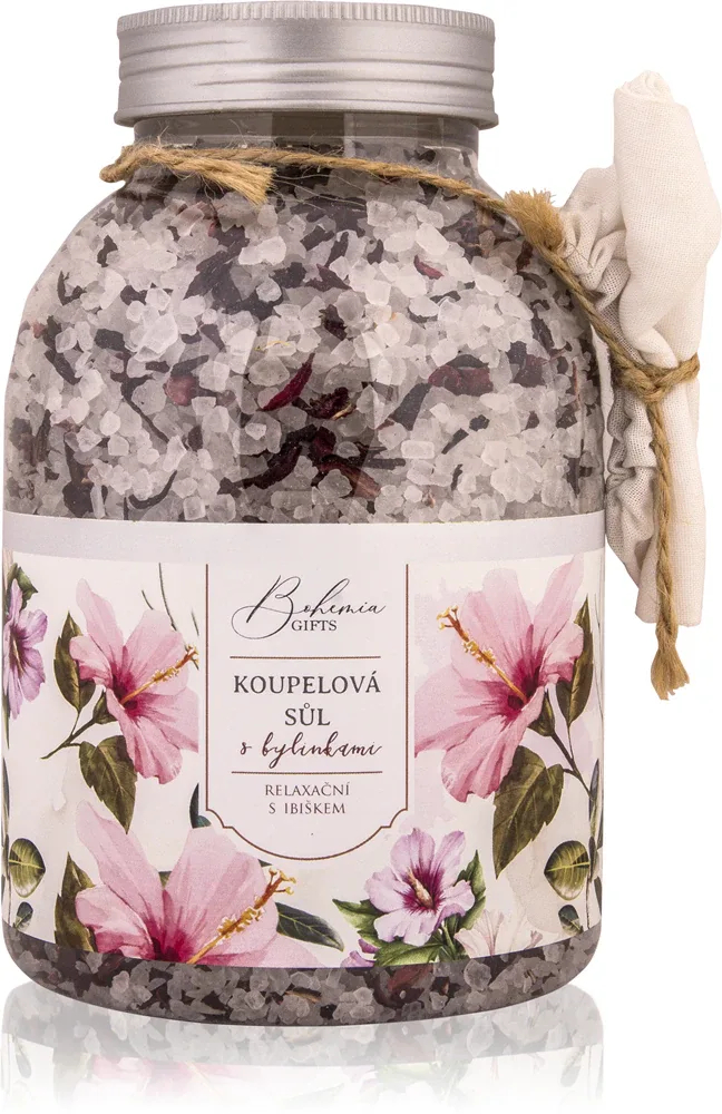 Bohemia Gifts & Cosmetics Bohemia Natur - Соль для ванны Bohemia Gifts Cosmetics Bohemia Natur расслабляющая, с гибискусом, 1200 г, 1200 г