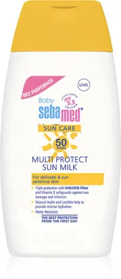 Sebamed Sun Care Baby Multi Protect Sun Milk - Защитный крем для детей SPF 50+ без запаха, 200 мл