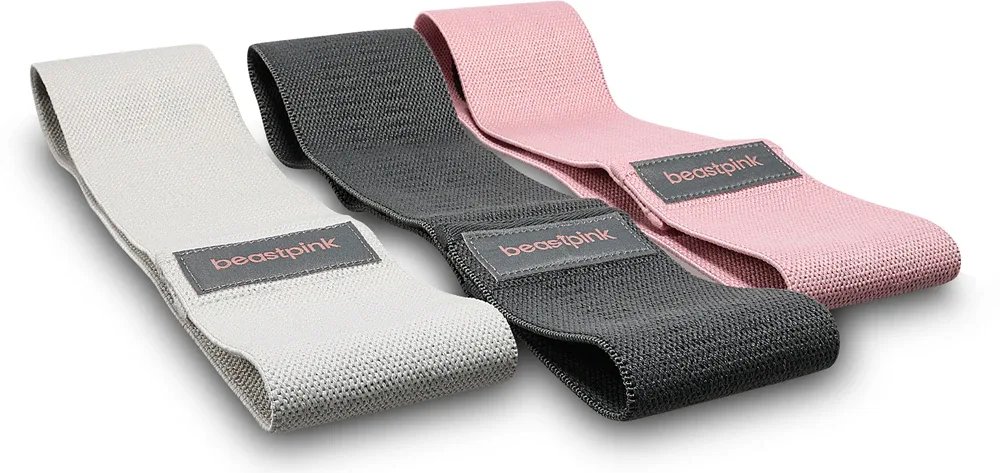Резинки для фитнеса BeastPink Booty Band набор, три уровня сопротивления, 3 шт