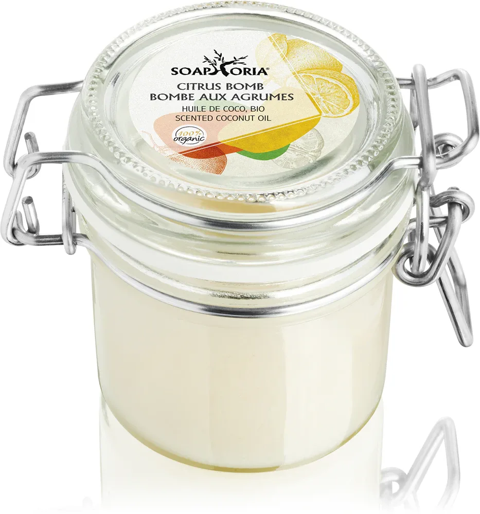 Soaphoria Citrus Bomb Scented Coconut Oil - Органическое кокосовое масло для лица и тела, 125 мл