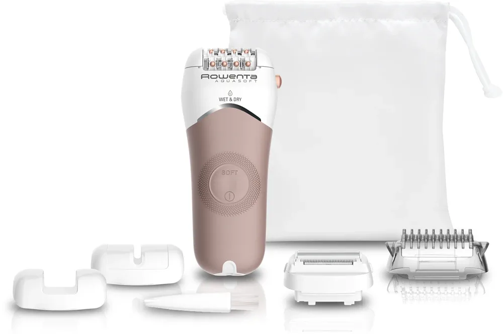 Эпилятор Rowenta AquaSoft Wet Dry EP4930F0 для использования в ванной и душе, 1 шт