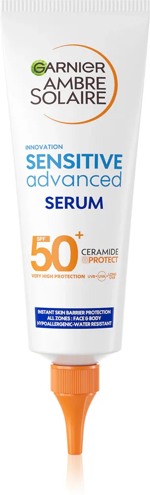 Garnier Ambre Solaire Sensitive Advanced - Защитная сыворотка для тела SPF 50+, 125 мл