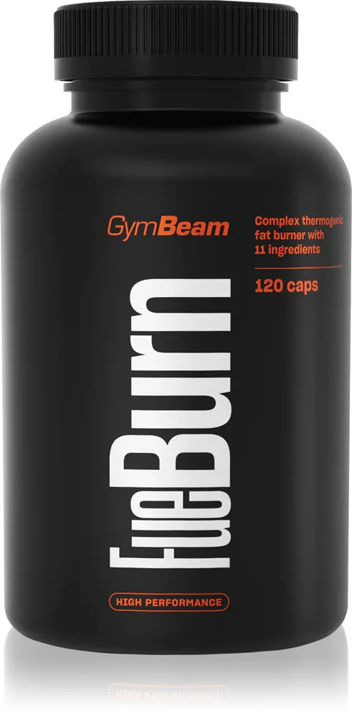 Жиросжигатель GymBeam FueBurn термогенный, в капсулах, с кофеином и экстрактом зелёного чая, 120 капс