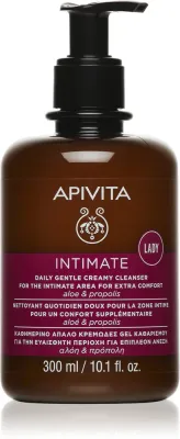 Apivita Intimate Lady Creamy Cleanser - Нежный гель для ежедневной интимной гигиены, 300 мл