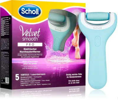 Scholl Velvet Smooth Pro - Электрическая водонепроницаемая пилка для ног, 1 шт