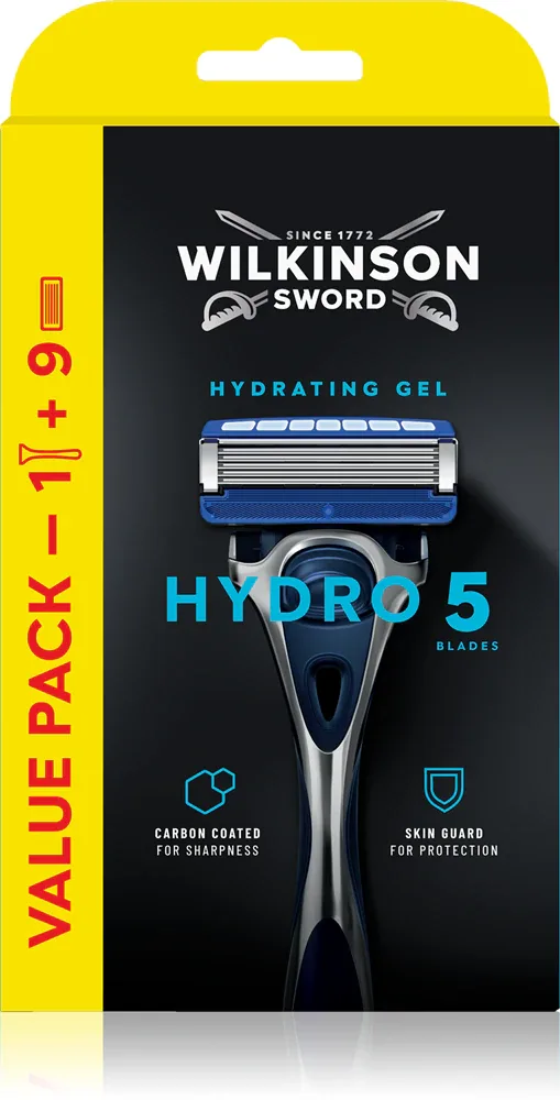 Бритвенный станок Wilkinson Sword Hydro5 Skin Protection Regular с подвижной головкой и увлажняющей полосой, сменные кассеты в комплекте