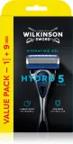 Бритвенный станок Wilkinson Sword Hydro5 Skin Protection Regular с подвижной головкой и увлажняющей полосой, сменные кассеты в комплекте — фото 1