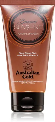 Молочко для загара в солярии Australian Gold Bronze Sunshine с бронзатором и маслом ши, 133 мл