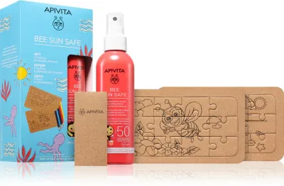 Apivita Bee Sun Safe Kids Gift Set - Подарочный набор для загара SPF 50 SPF 50, 3 шт