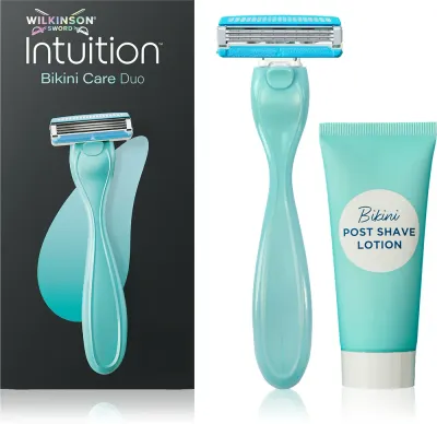 Триммер-бритва Wilkinson Sword Intuition Bikini Care для зоны бикини, 3 уровня стрижки, увлажняющая полоса с алоэ, для использования под душем