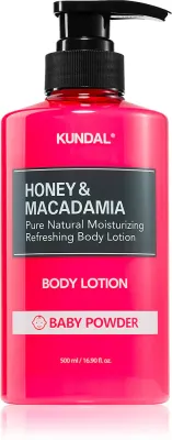 KUNDAL Honey & Macadamia Baby Powder - Питательное молочко для тела с увлажняющим действием, 500 мл