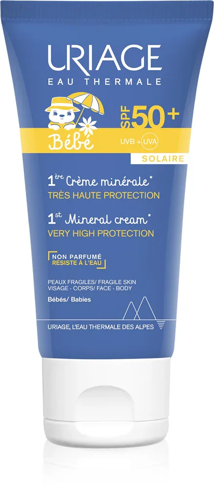 Uriage Bebe 1st Mineral Cream SPF 50+ - Минеральный крем для загара SPF 50+, 50 мл