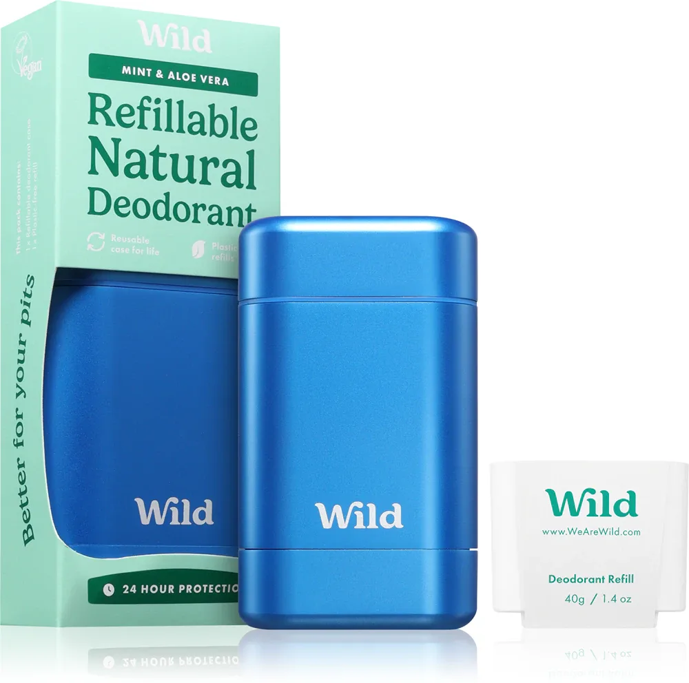 Wild Mint & Aloe Vera Men's Aqua/Blue Case - Дезодорант в стике с чехлом, 40 г