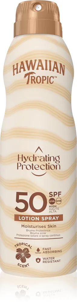 Hawaiian Tropic Hydrating Protection Lotion Spray - Солнцезащитный спрей SPF 50, 220 мл