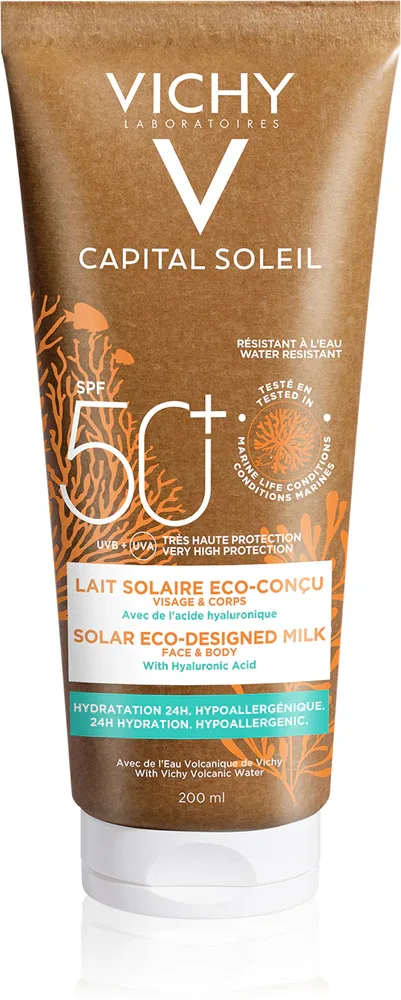 Vichy Capital Soleil Solar Eco-Designed Milk - Защитное молочко SPF 50+, 200 мл