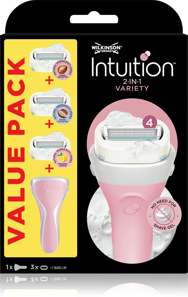 Набор для бритья Wilkinson Sword Intuition Variety Edition женский, со сменными головками