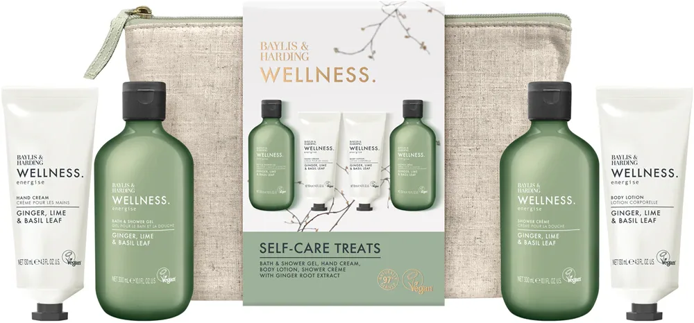 Baylis & Harding Wellness. Energise - Набор подарочный для тела Имбирь, Лайм и Лист базилика Ginger, Lime & Basil Leaf