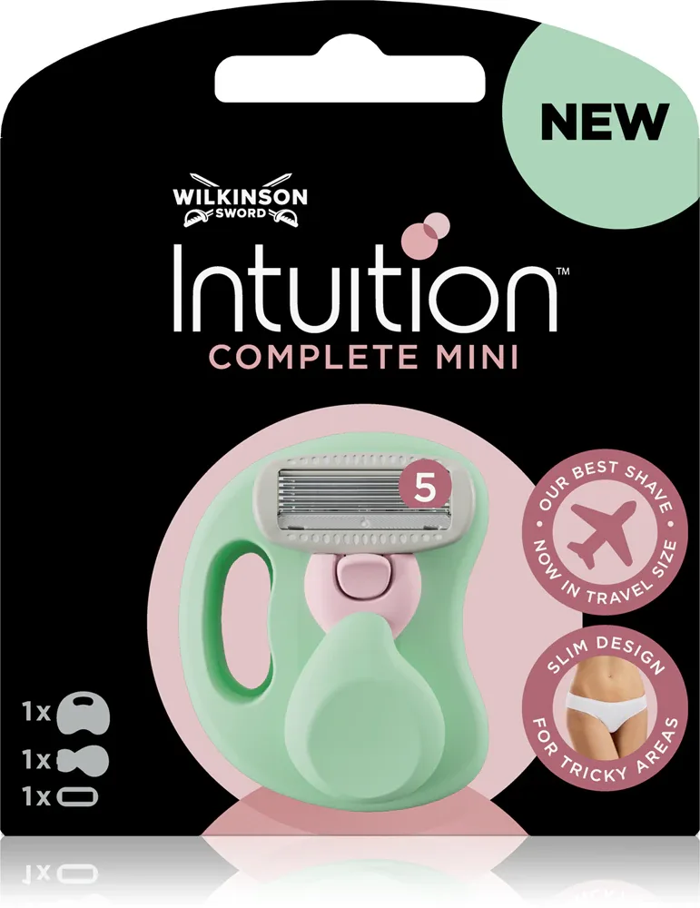 Дорожная бритва Wilkinson Sword Intuition Complete Mini с защитным чехлом, 5 лезвий, подвижная головка, 1 шт