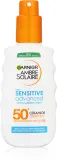 Garnier Ambre Solaire Sensitive Advanced - Солнцезащитный спрей для чувствительной кожи SPF 50+, 150 мл — фото 1