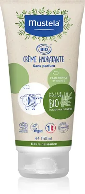 Mustela BIO Hydrating Cream with Olive Oil - Увлажняющий крем для лица и тела для детей с рождения, 150 мл