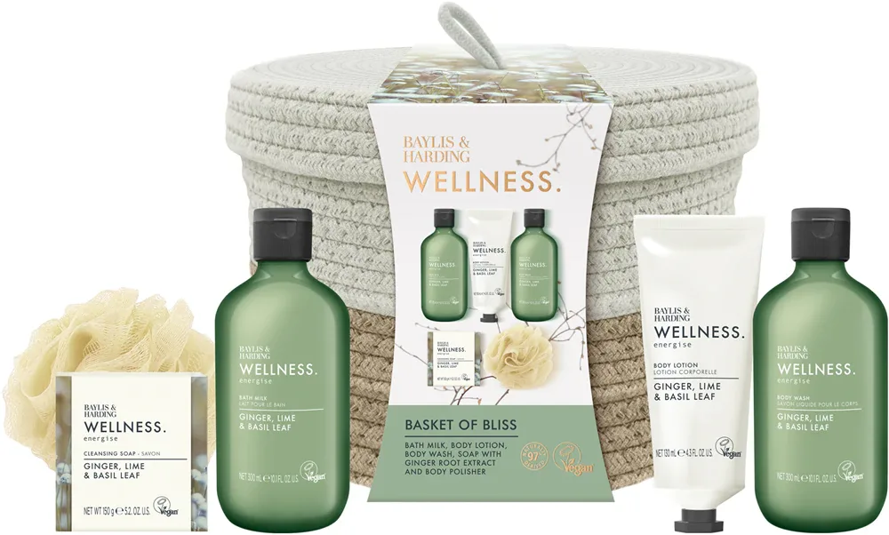 Baylis & Harding Wellness. Energise - Подарочный набор Имбирь, Лайм и Лист базилика Ginger, Lime & Basil Leaf