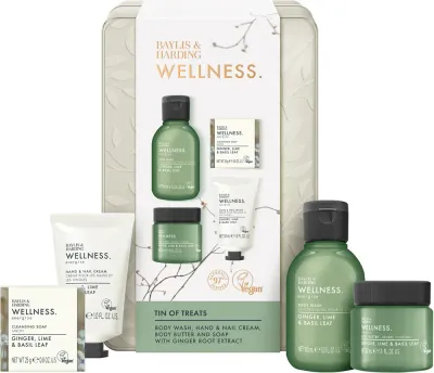 Baylis & Harding Wellness. Energise - Подарочный набор для тела Имбирь, Лайм и Лист базилика Ginger, Lime & Basil Leaf