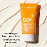 Clarins Sun Body Cream SPF50+ - Солнцезащитный крем SPF 50+, 150 мл — фото 2