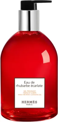 HERMES Le Bain Eau de rhubarbe ecarlate - Гель для душа очищающий для рук и тела, 300 мл, 300 мл (HER03645)