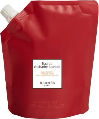 HERMES Le Bain Eau de rhubarbe ecarlate - Гель для душа очищающий для рук и тела, 300 мл, 300 мл (HER03642)