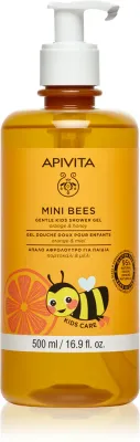 Apivita Mini Bees Gentle Kids Shower Gel Orange&Honey - Гель для душа для тела и волос для детей, 500 мл