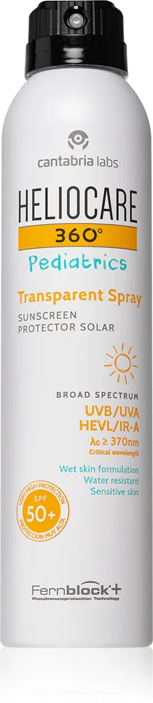 Heliocare 360 Pediatrics Transparent Spray - Защитный спрей для детей SPF 50+, 200 мл