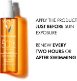 Vichy Capital Soleil Ideal Soleil - Солнцезащитное масло SPF 50+, 200 мл — фото 7