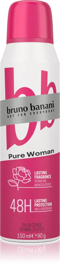 Bruno Banani Pure Woman Sparkling Mango & Peony - Антиперспирант 48 часов, 150 мл