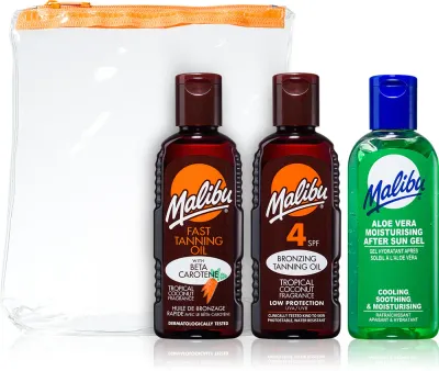 Набор косметики для загара Malibu Travel Set увлажняющий, с УФ-фильтрами