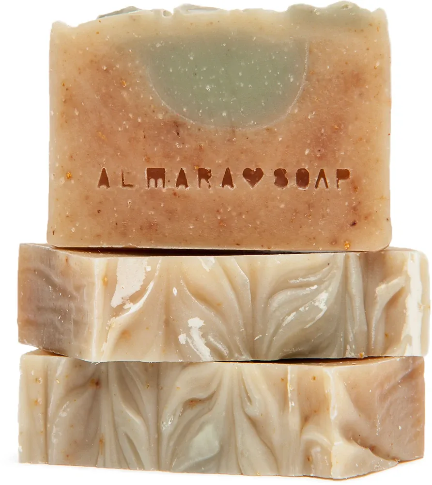 Almara Soap Natural Lemon Tea Tree - Натуральное мыло в куске для жирной и проблемной кожи, 90 г